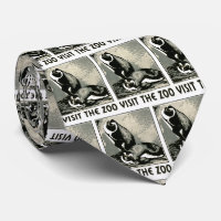 Visit the Zoo - Vintage WPA Poster with Penguins