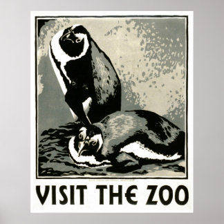 Visit the Zoo - WPA Poster -