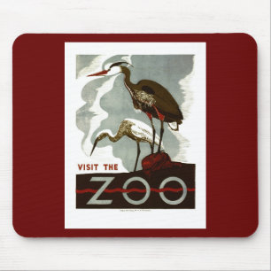Visit the Zoo - WPA Poster - Mouse Pad
