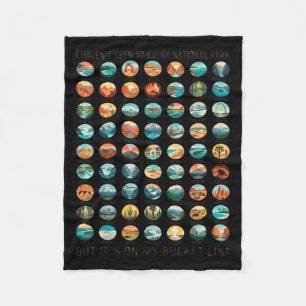 Visit to Every USA National Parks is on Bucket Fleece Blanket