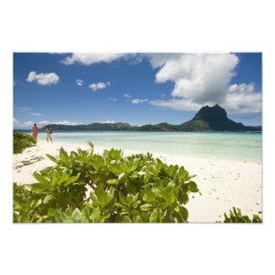 Visit to small picnic island in lagoon at Bora 3 Photo Print