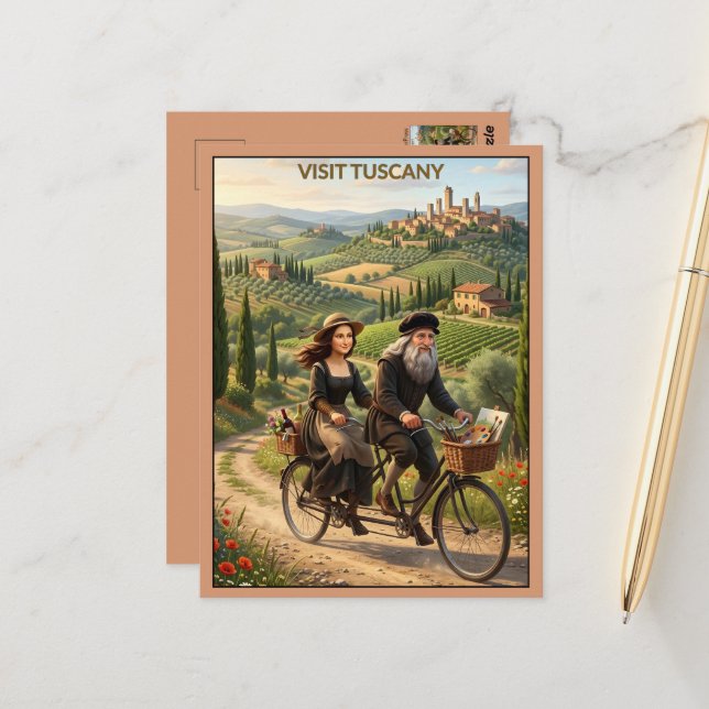 Visit Tuscany Travel Postcard (Front/Back In Situ)