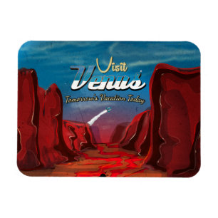 Visit Venus Vintage Poster Magnet