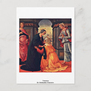 Visitation By Ghirlandaio Domenico Postcard