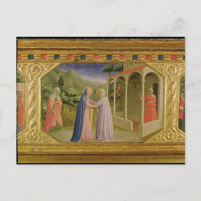 Visitation, from predella Annunciation Postcard (Front)
