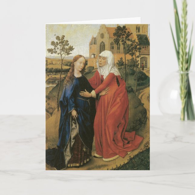 Visitation of Mary - Rogier Van Der Weyden Holiday Card (Front)