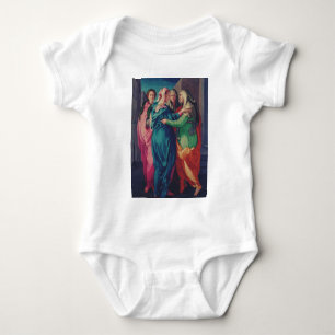 Visitation of Virgin by Pontormo Baby Bodysuit