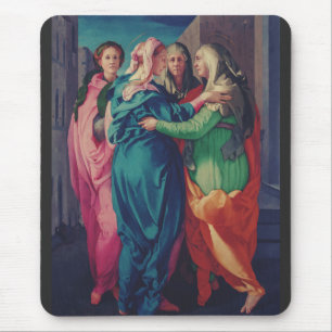 Visitation of Virgin by Pontormo Mouse Pad