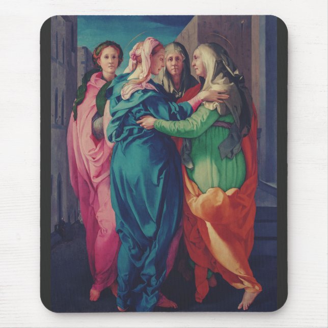 Visitation of Virgin by Pontormo  Mouse Pad (Front)