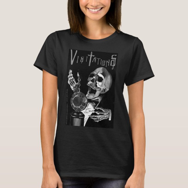 Visitations Comic Book Women's Singing Skull T-Shirt (Front)
