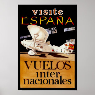 Visite Espana ~ Vuelos Internacionales Poster