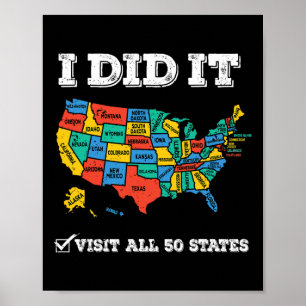 Visited All 50 States  Poster