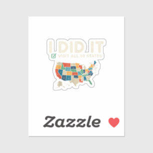 Visited All 50 US States - USA Map Travel - Visit 