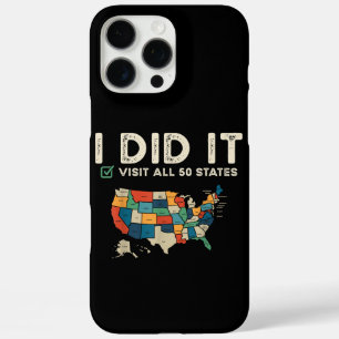 Visited All 50 US States - USA Map Travel - Visit iPhone 16 Pro Max Case