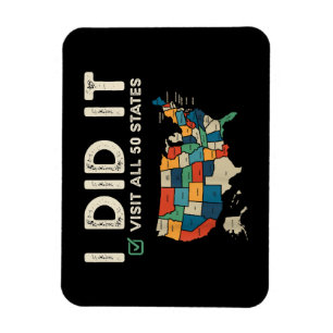 Visited All 50 US States - USA Map Travel - Visit Magnet
