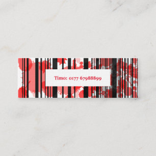 Visitenkarte Mini rot schwarz Business Card