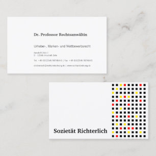 Visitenkarte Schwarz Rot Gold Business Card