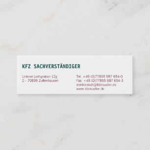 Visitenkarten Klassisch Mini Business Card