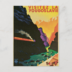 Visitez La Yougoslavie Vintage Travel Poster Art Postcard