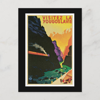 "Visitez la Yougoslavie" Vintage Travel Poster Postcard