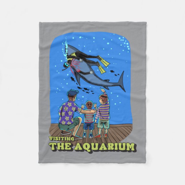 Visiting Aquarium Fleece Blanket (Front)
