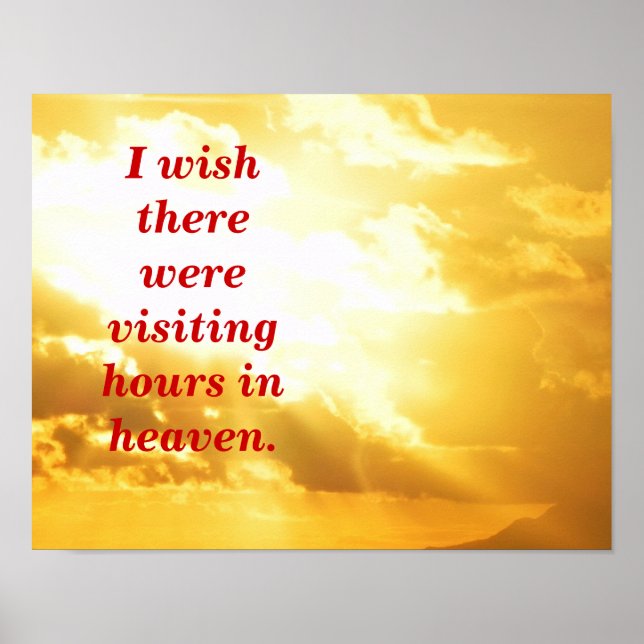 Visiting hours in heaven poster (Front)