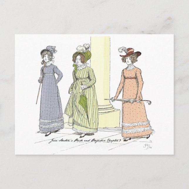 Visiting Jane - Jane Austen Pride and Prejudice Postcard (Front)