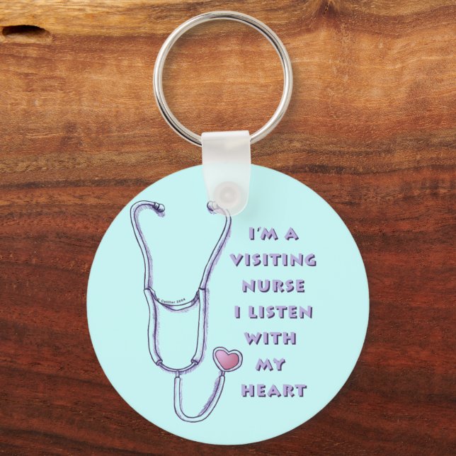 Visiting Nurse Stethoscope Key Ring (Front)