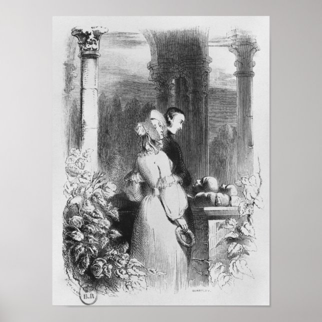 Visiting the tomb of Heloise and Abelard Poster (Front)