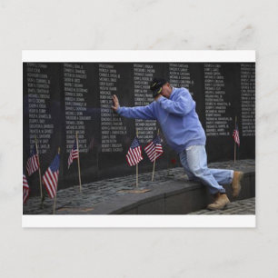 Visiting The Vietnam Memorial Wall, Washington DC. Postcard