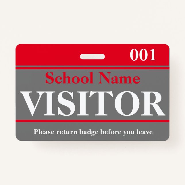 Visitor Badge ID Badge (Front)