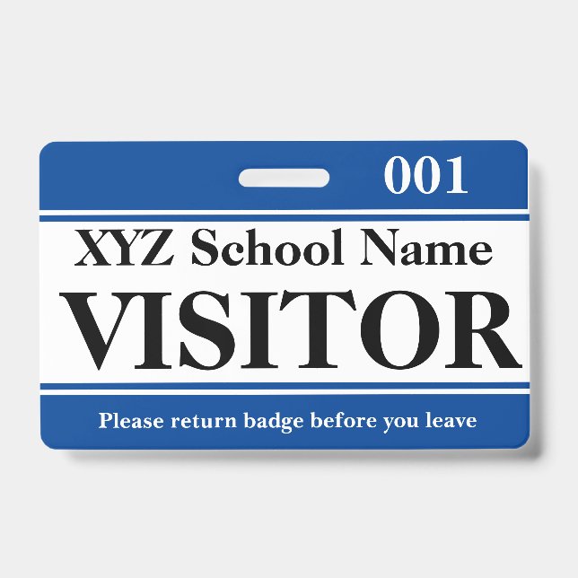 Visitor Badge ID Badge (Front)