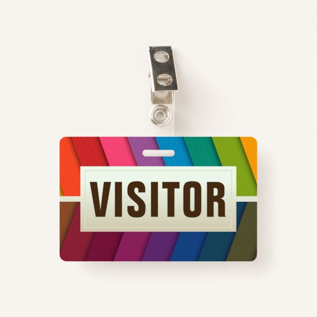 Visitor ID Card ID Badge (Front with Clip)