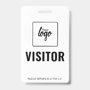 Visitor Modern ID Custom Logo Badge