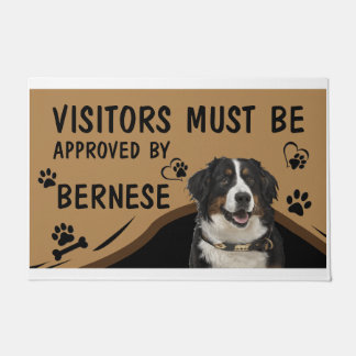 Visitor Must Be Approved By Springer Bernese Doormat