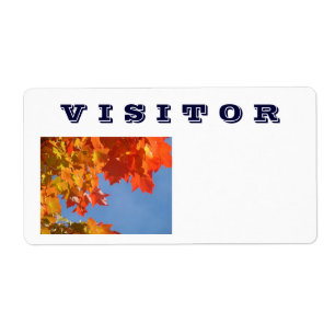 VISITOR name tags Company Business Visitors Labels