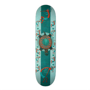 Visitors Anasazi Native Folk Art Skateboard