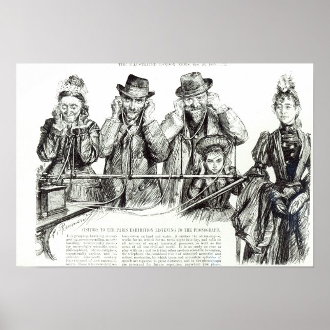 Visitors to the Paris Exhibition Poster (Front)