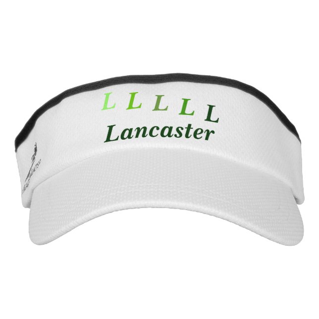 Visor - Name and Stepped Monogram (greens) (Front)