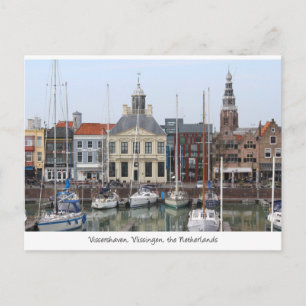 Vissershaven View, Vlissingen, Netherlands Postcard
