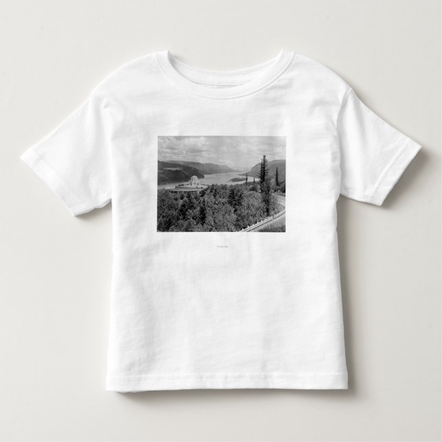 Vista House & Crown Point on Columbia River Toddler T-Shirt (Front)