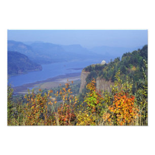 Vista House, high on Crown Point at the mouth Photo Print