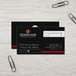 Visual art design business card