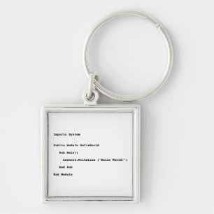 Visual Basic Hello World Greeting Key Ring