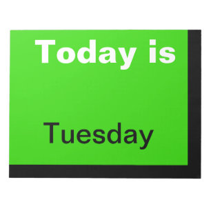 Visual Calendar Tools Day of the Week Tuesday Note