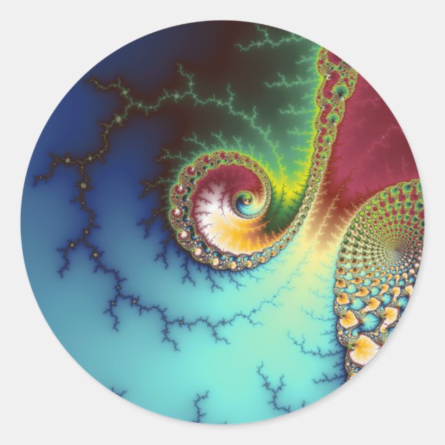 Visual Cortex Classic Round Sticker (Front)