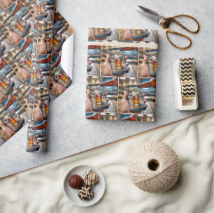 Visual Illusion Beer On Smartphone Wrapping Paper