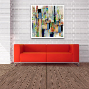 Visual Memories, Original Colourful Abstract Art Poster