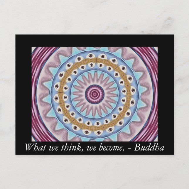 Visual Prayer Design with ZEN Buddhist Quote Postcard (Front)