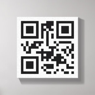 Visual QR Code on Premium Wrapped Canvas (Gloss)
